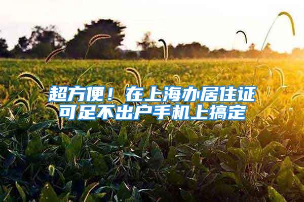 超方便！在上海辦居住證可足不出戶手機上搞定