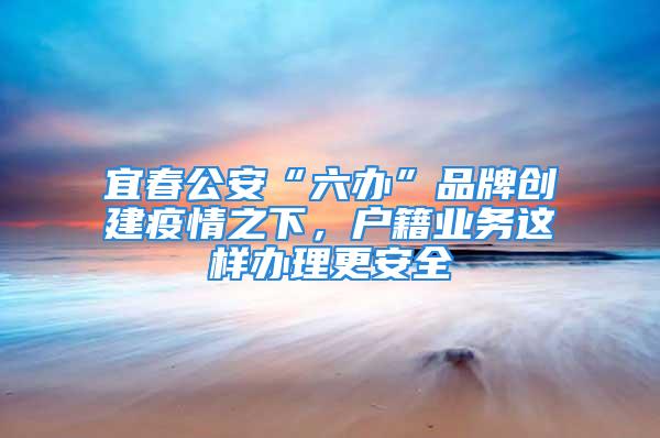 宜春公安“六辦”品牌創建疫情之下，戶籍業務這樣辦理更安全