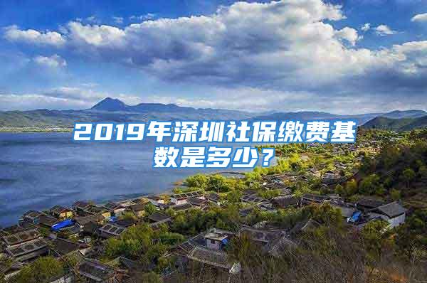 2019年深圳社保繳費基數是多少？