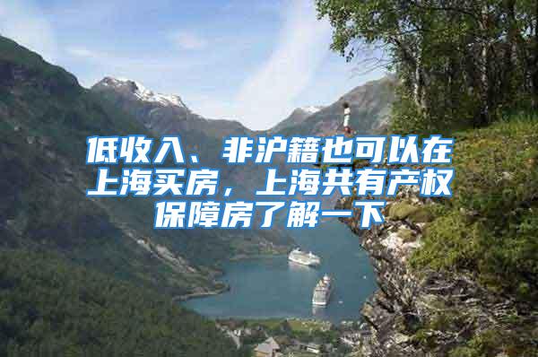 低收入、非滬籍也可以在上海買房，上海共有產權保障房了解一下