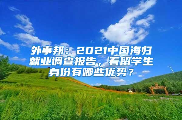 外事邦：2021中國海歸就業調查報告，看留學生身份有哪些優勢？