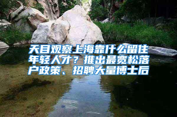 天目觀察上?？渴裁戳糇∧贻p人才？推出最寬松落戶政策、招聘大量博士后