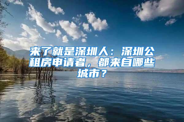 來了就是深圳人：深圳公租房申請者，都來自哪些城市？