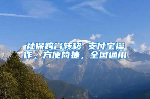 社?？缡∞D移 支付寶操作，方便簡捷，全國通用