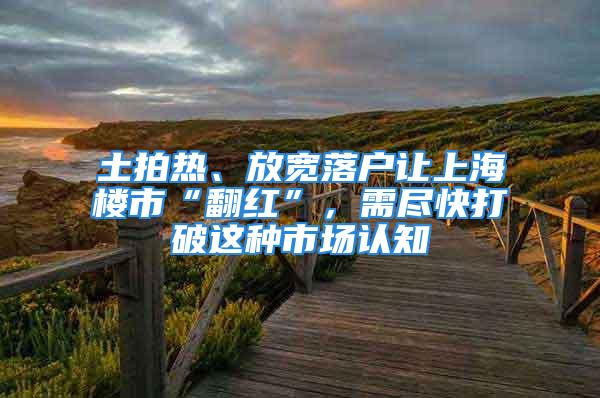 土拍熱、放寬落戶讓上海樓市“翻紅”，需盡快打破這種市場認知