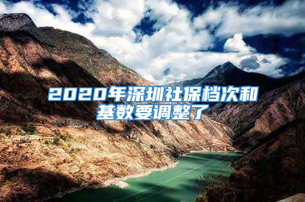 2020年深圳社保檔次和基數要調整了