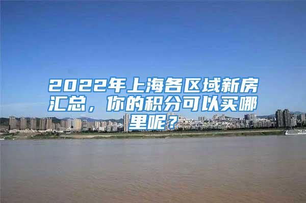 2022年上海各區域新房匯總，你的積分可以買哪里呢？