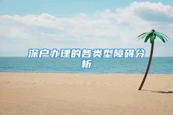 深戶辦理的各類型障礙分析