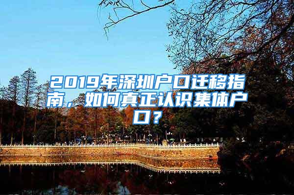 2019年深圳戶口遷移指南，如何真正認識集體戶口？