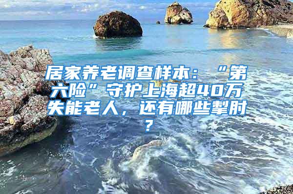 居家養老調查樣本：“第六險”守護上海超40萬失能老人，還有哪些掣肘？