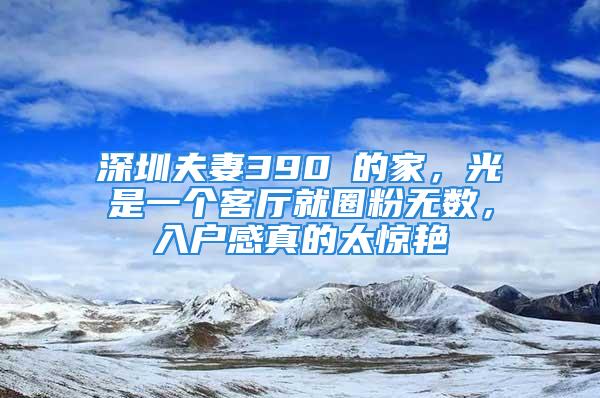 深圳夫妻390㎡的家，光是一個客廳就圈粉無數，入戶感真的太驚艷