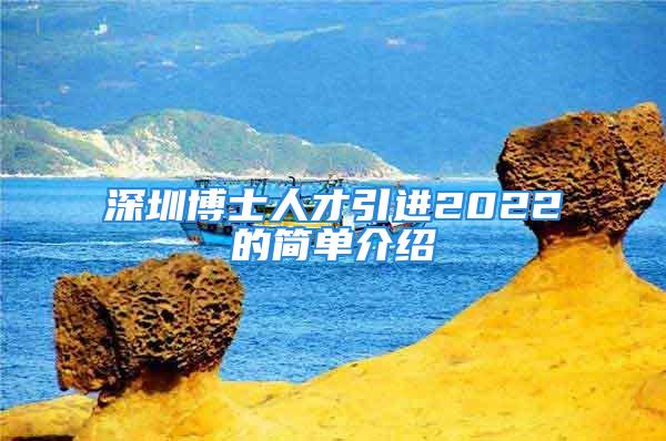 深圳博士人才引進2022的簡單介紹