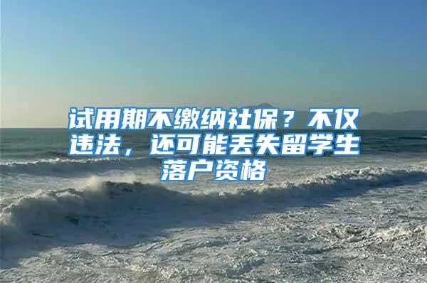 試用期不繳納社保？不僅違法，還可能丟失留學生落戶資格