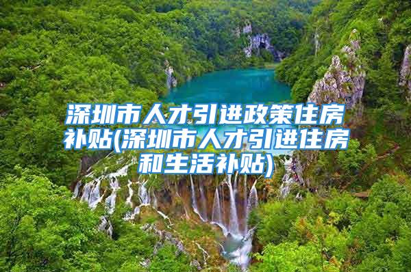 深圳市人才引進政策住房補貼(深圳市人才引進住房和生活補貼)