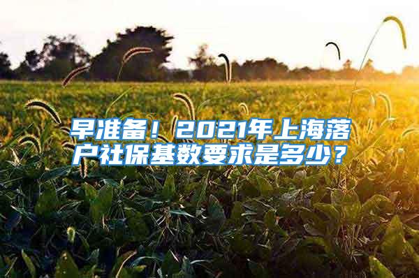 早準備！2021年上海落戶社?；鶖狄笫嵌嗌?？