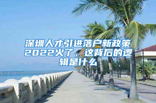 深圳人才引進落戶新政策2022火了，這背后的邏輯是什么