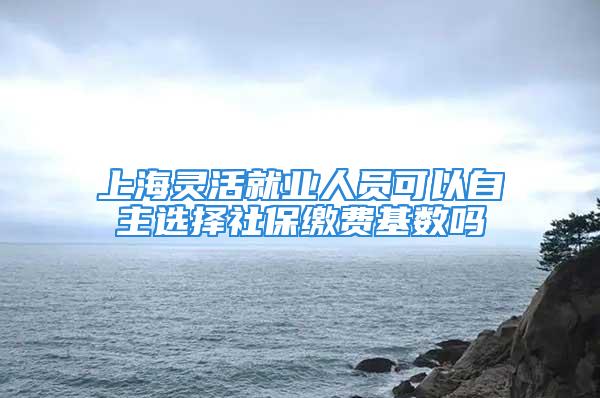 上海靈活就業人員可以自主選擇社保繳費基數嗎