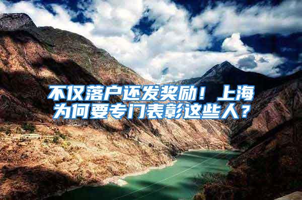 不僅落戶還發獎勵！上海為何要專門表彰這些人？