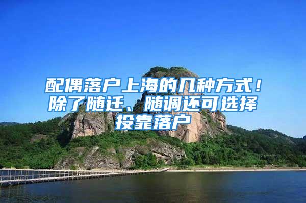 配偶落戶上海的幾種方式！除了隨遷、隨調還可選擇投靠落戶