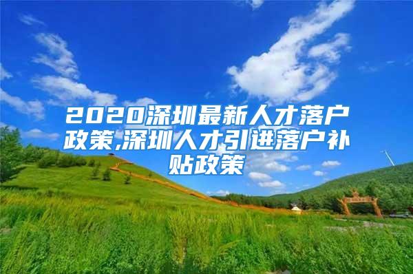 2020深圳最新人才落戶政策,深圳人才引進落戶補貼政策