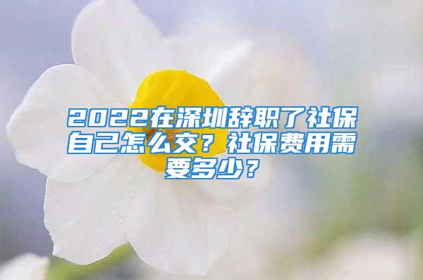 2022在深圳辭職了社保自己怎么交？社保費用需要多少？