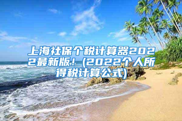 上海社保個稅計算器2022最新版！(2022個人所得稅計算公式)