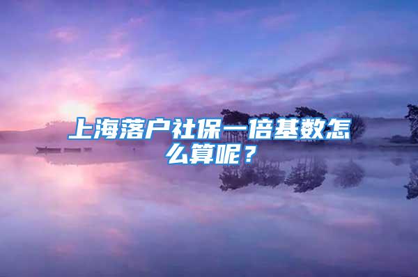 上海落戶社保一倍基數怎么算呢？