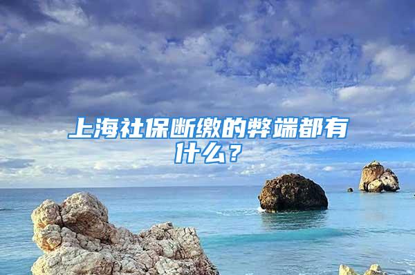 上海社保斷繳的弊端都有什么？