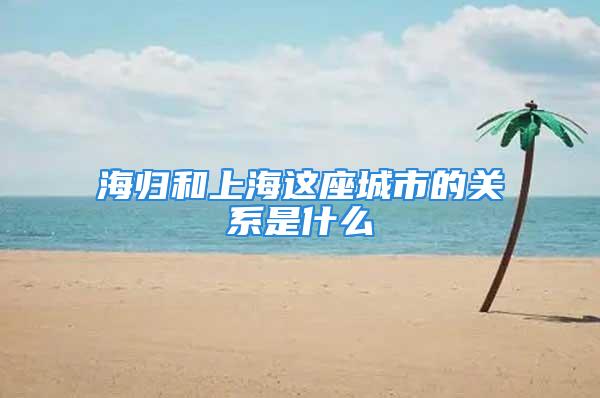 海歸和上海這座城市的關系是什么