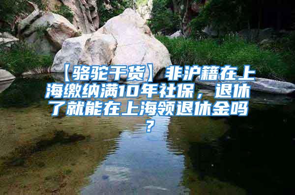 【駱駝干貨】非滬籍在上海繳納滿10年社保，退休了就能在上海領退休金嗎？