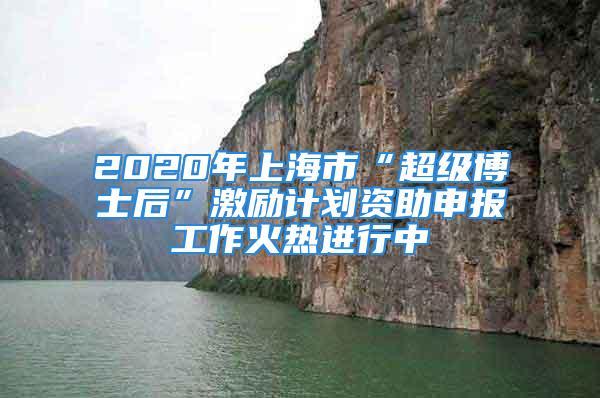 2020年上海市“超級博士后”激勵計劃資助申報工作火熱進行中