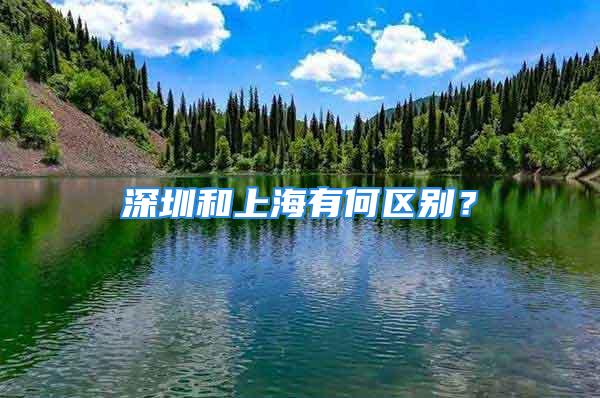 深圳和上海有何區別？