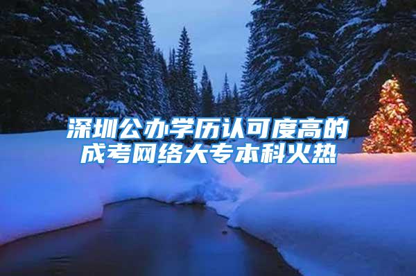 深圳公辦學歷認可度高的成考網絡大專本科火熱