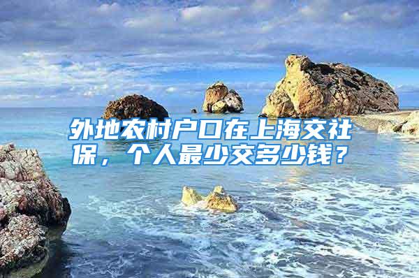 外地農村戶口在上海交社保，個人最少交多少錢？