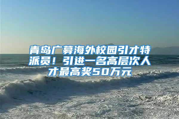 青島廣募海外校園引才特派員！引進一名高層次人才最高獎50萬元