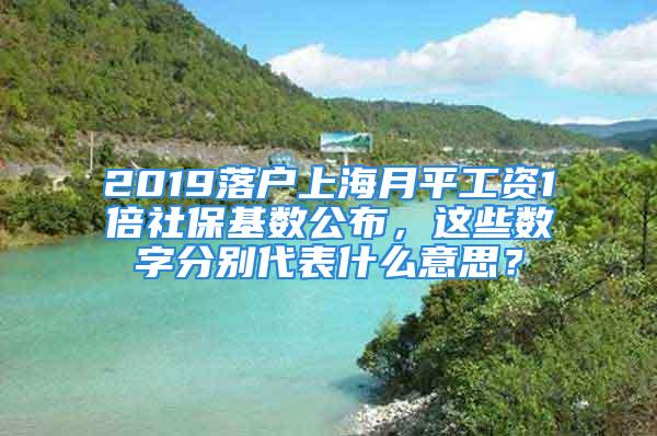 2019落戶上海月平工資1倍社?；鶖倒?，這些數字分別代表什么意思？