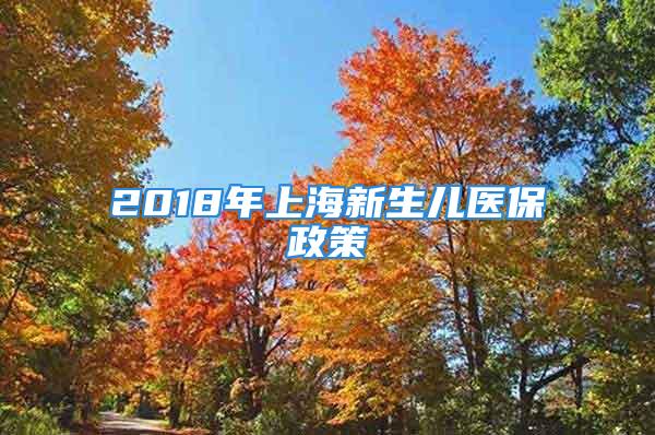 2018年上海新生兒醫保政策