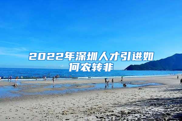 2022年深圳人才引進如何農轉非