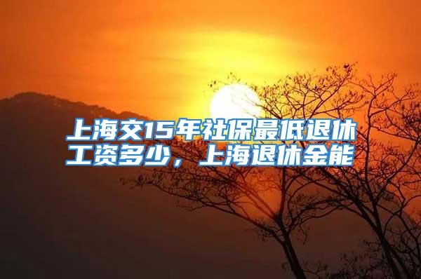 上海交15年社保最低退休工資多少，上海退休金能