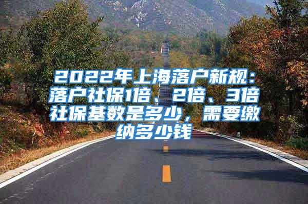 2022年上海落戶新規：落戶社保1倍、2倍、3倍社?；鶖凳嵌嗌?，需要繳納多少錢