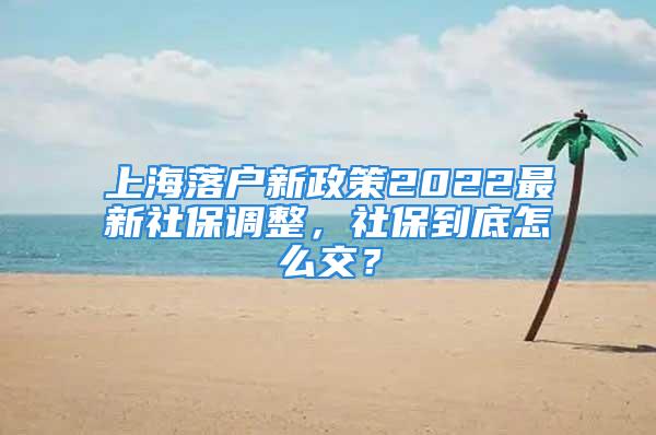 上海落戶新政策2022最新社保調整，社保到底怎么交？