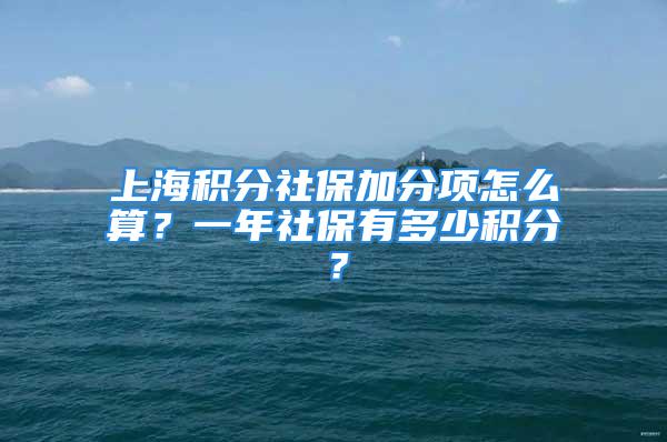 上海積分社保加分項怎么算？一年社保有多少積分？