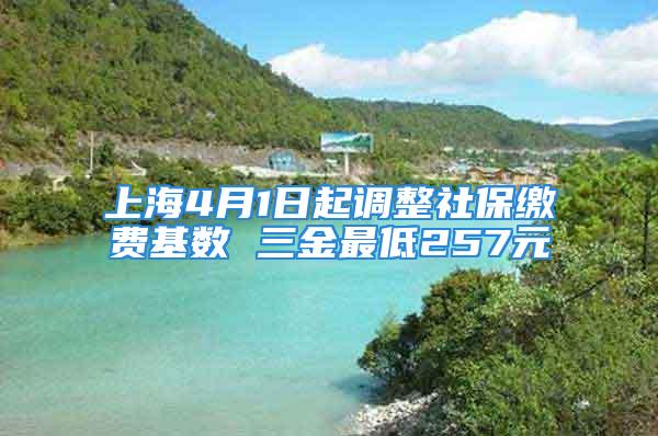 上海4月1日起調整社保繳費基數 三金最低257元