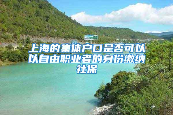 上海的集體戶口是否可以以自由職業者的身份繳納社保