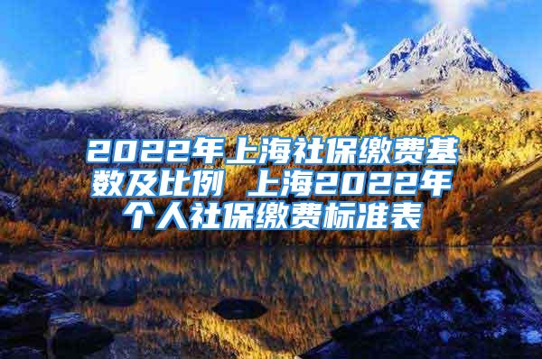 2022年上海社保繳費基數及比例 上海2022年個人社保繳費標準表