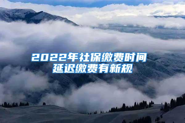 2022年社保繳費時間 延遲繳費有新規