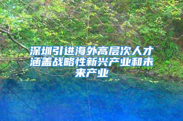 深圳引進海外高層次人才涵蓋戰略性新興產業和未來產業