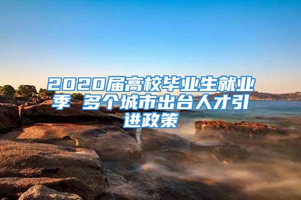 2020屆高校畢業生就業季 多個城市出臺人才引進政策