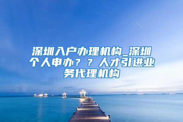 深圳入戶辦理機構_深圳個人申辦？？人才引進業務代理機構