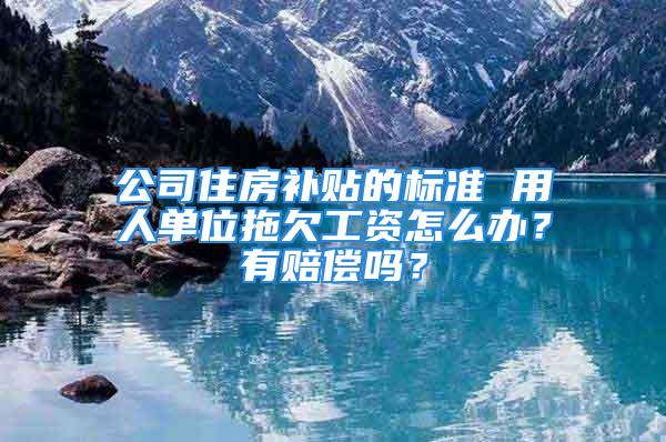 公司住房補貼的標準 用人單位拖欠工資怎么辦？有賠償嗎？